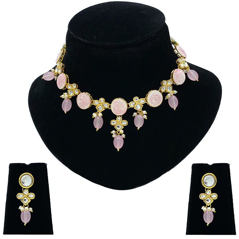 Sujwel Necklace Set with Earrings, for Girls and Women (08-0514)