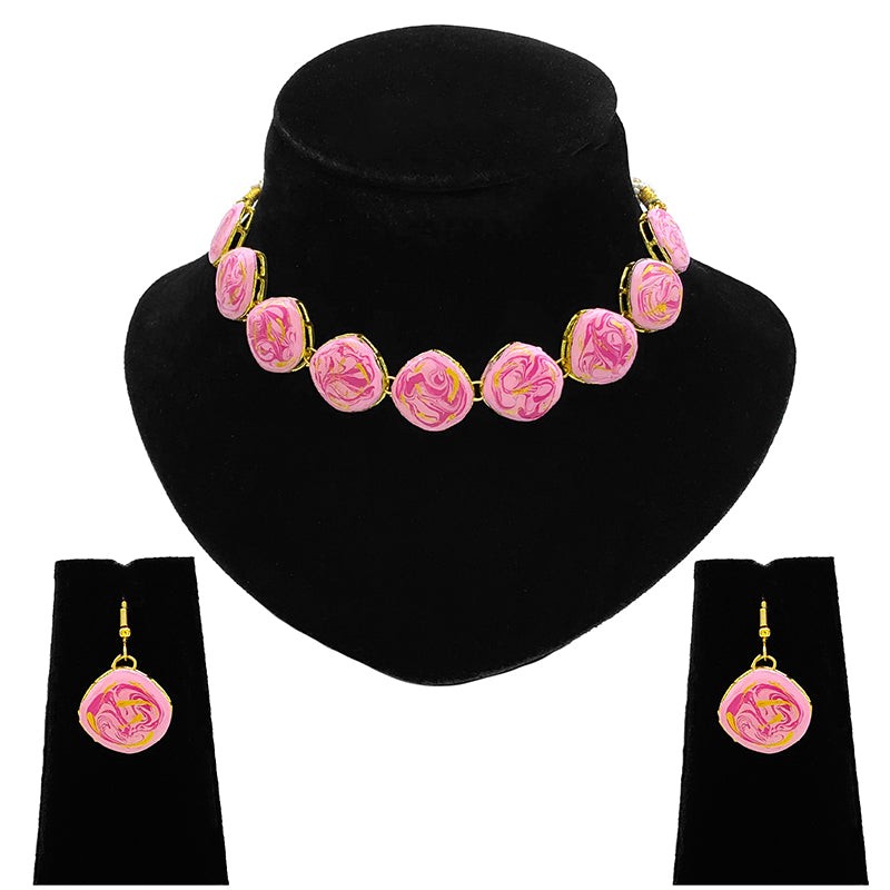 Sujwel Meenakari Necklace Set with Earrings, for Girls and Women (08-0511)