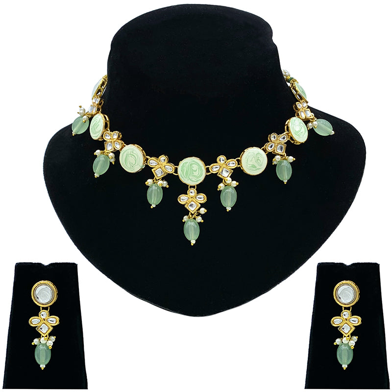 Sujwel Necklace Set with Earrings, for Girls and Women (08-0514)