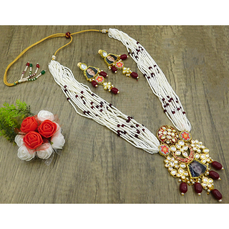 Personalized Sujwel Kundan Meenakari Mala Set (SUJP01)(SUJ15-0113)