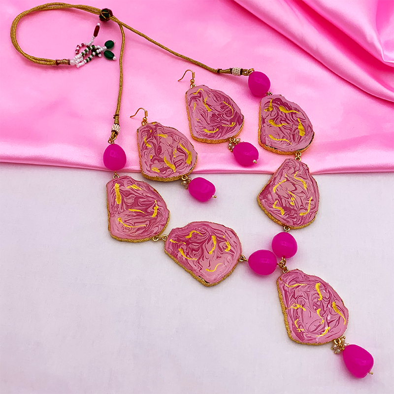 Sujwel Necklace Set with Earrings, for Girls and Women (08-0498)