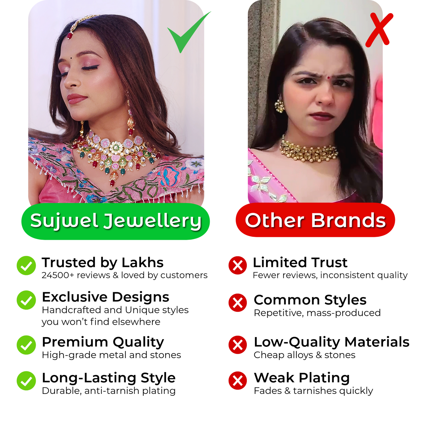 Kundan Meenakari Floral Set (08-0115)