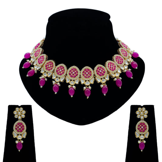 Sujwel Kundan Jewellery Set (08-0551)