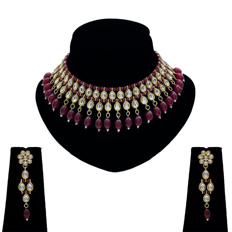 Sujwel Kundan Jewellery Set (08-0541)