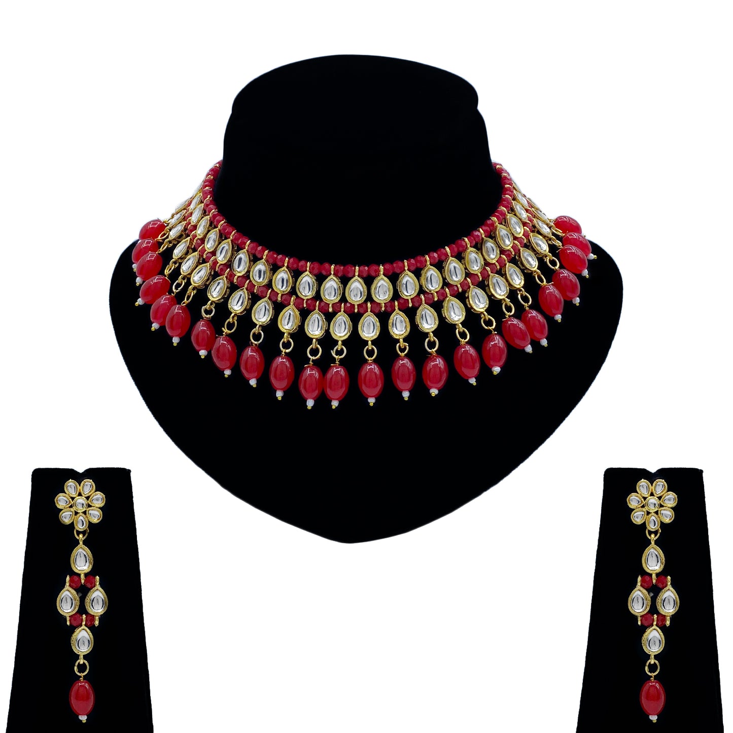 Sujwel Kundan Jewellery Set (08-0541)
