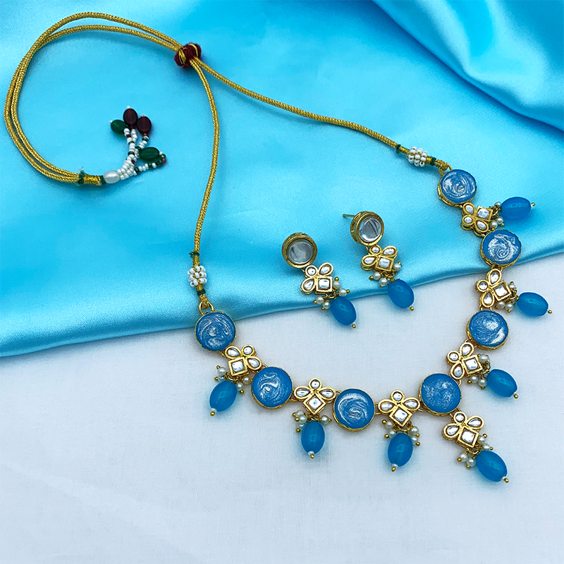 Sujwel Necklace Set with Earrings, for Girls and Women (08-0514)