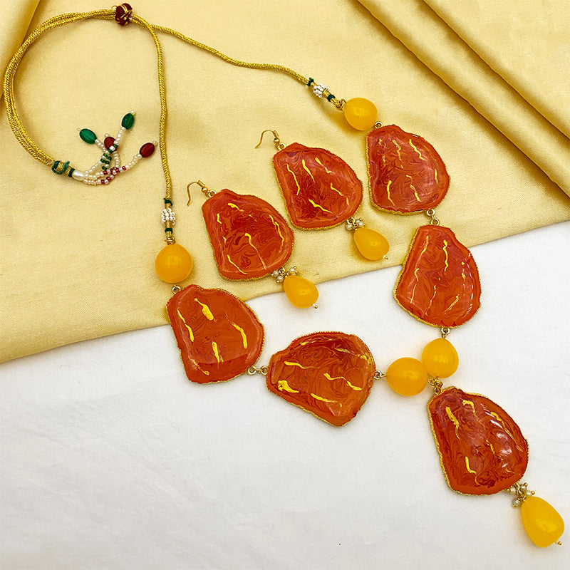 Sujwel Necklace Set with Earrings, for Girls and Women (08-0498)