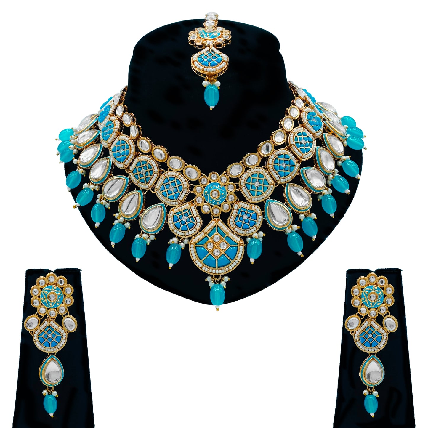Kundan Necklace Set for Women (08-0557)