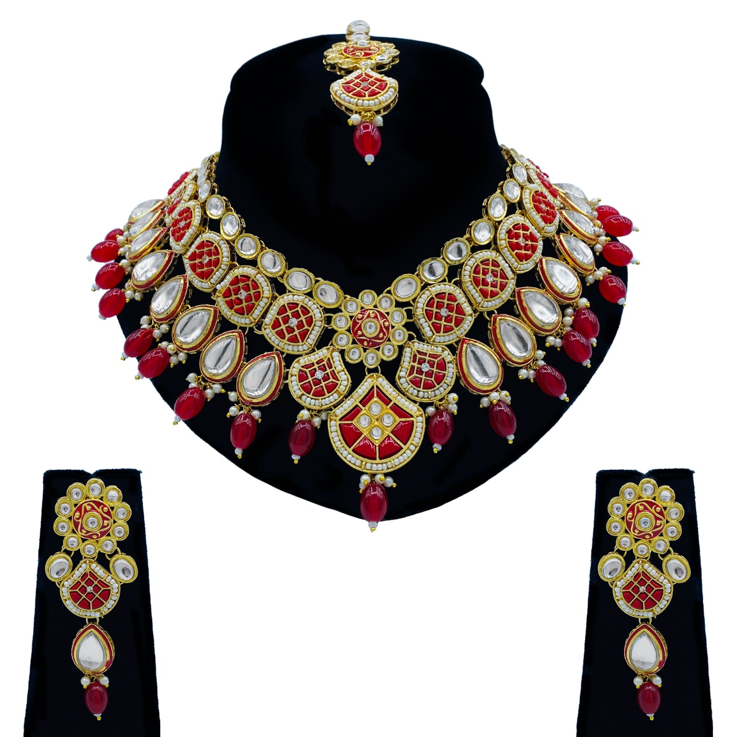 Kundan Necklace Set for Women (08-0557)