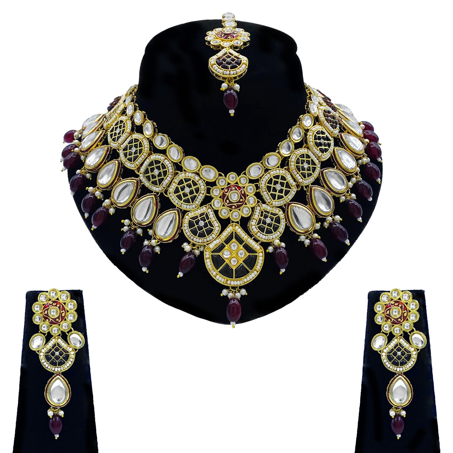 Kundan Necklace Set for Women (08-0557)