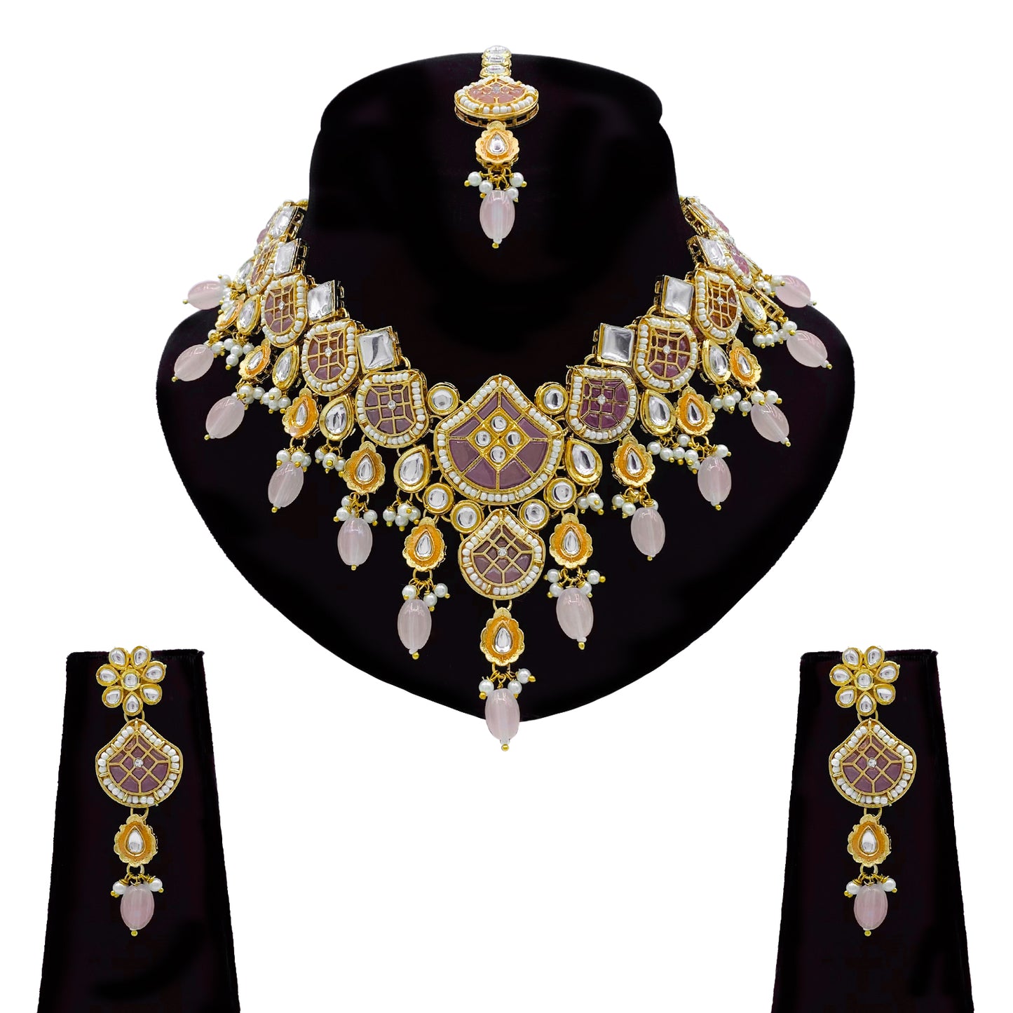 Kundan Necklace Set for Women (08-0559)