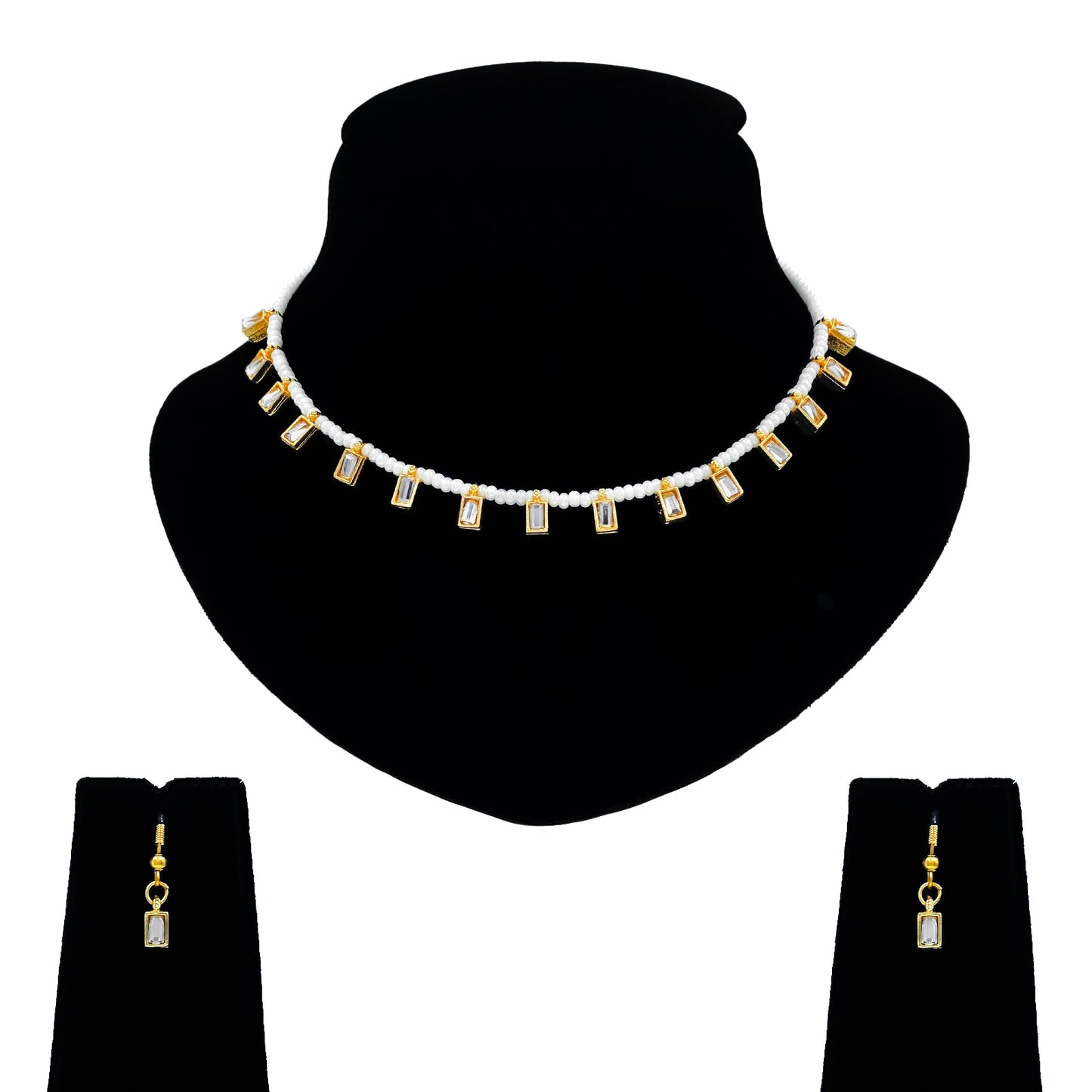 Sujwel Kundan Jewelry Set (08-0565)