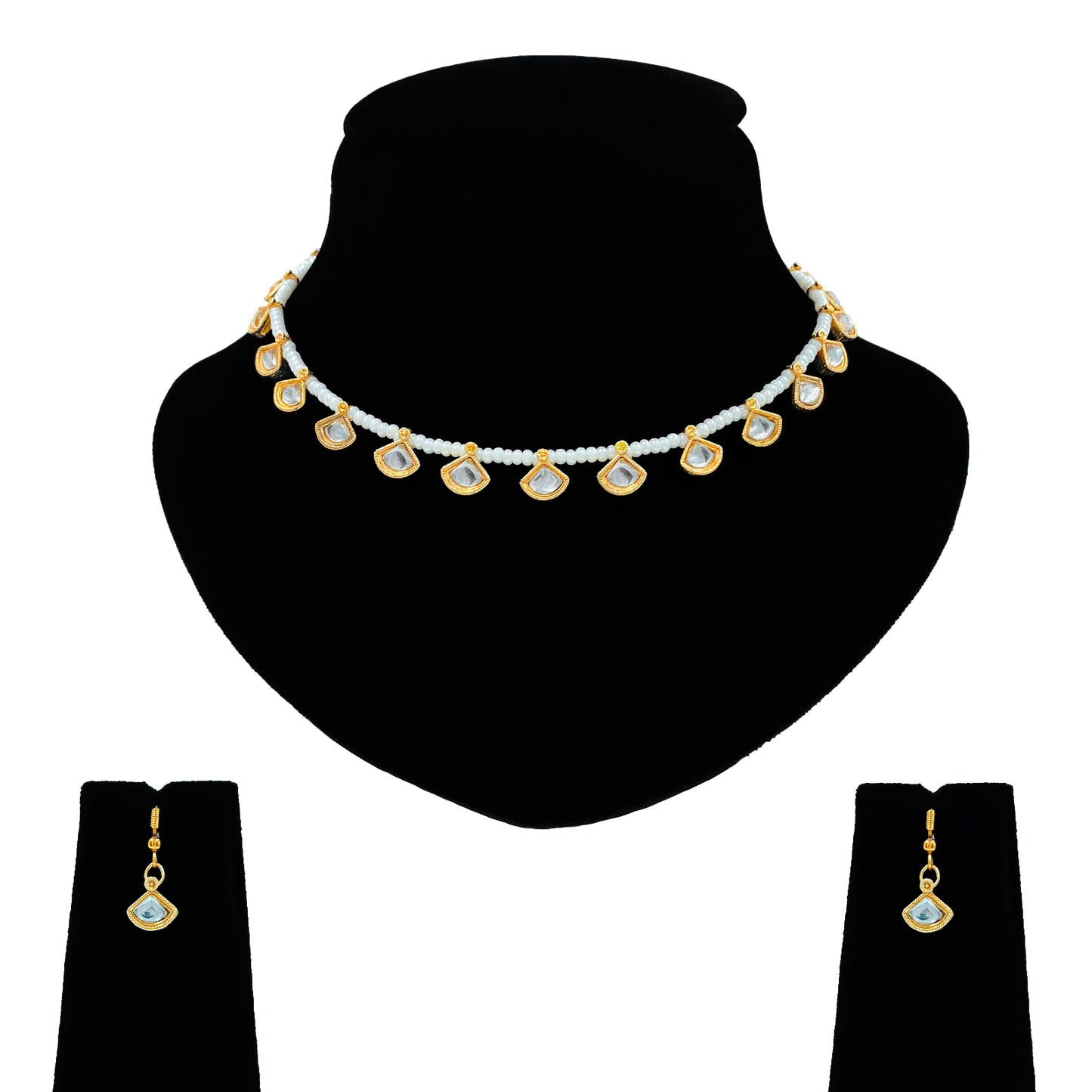 Sujwel Kundan Jewelry Set (08-0565)