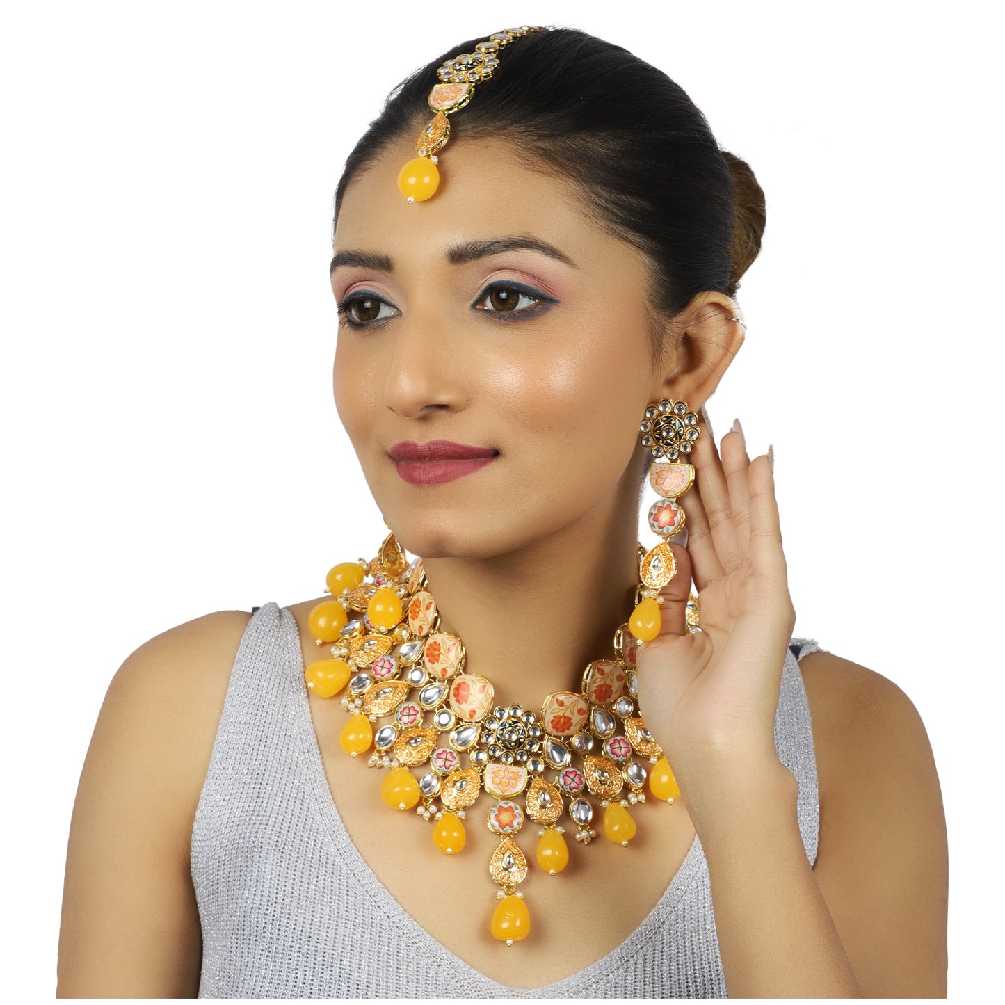 Kundan Floral Set (08-0448)