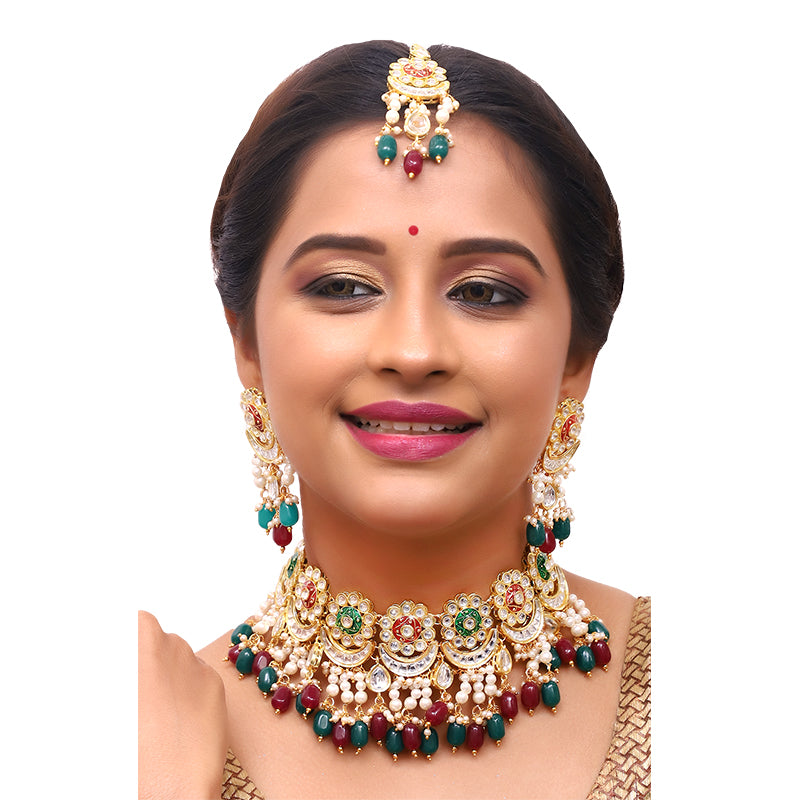 Kundan Meenakari Set (08-0243)