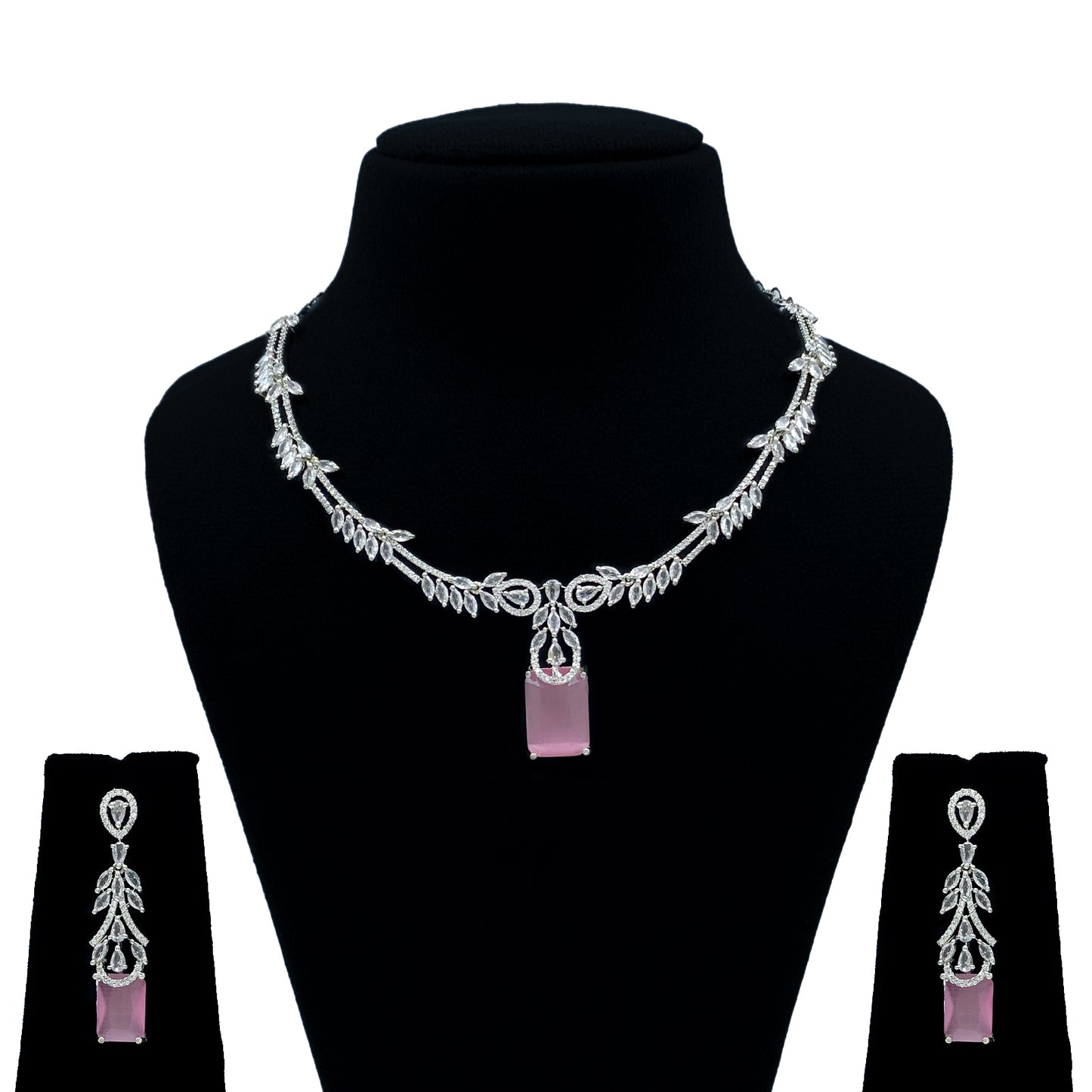 Baaniz Neelima AD Studded Necklace Set