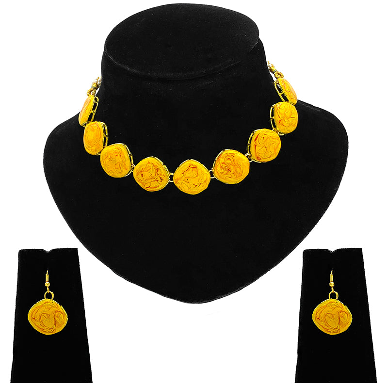 Sujwel Meenakari Necklace Set with Earrings, for Girls and Women (08-0511)