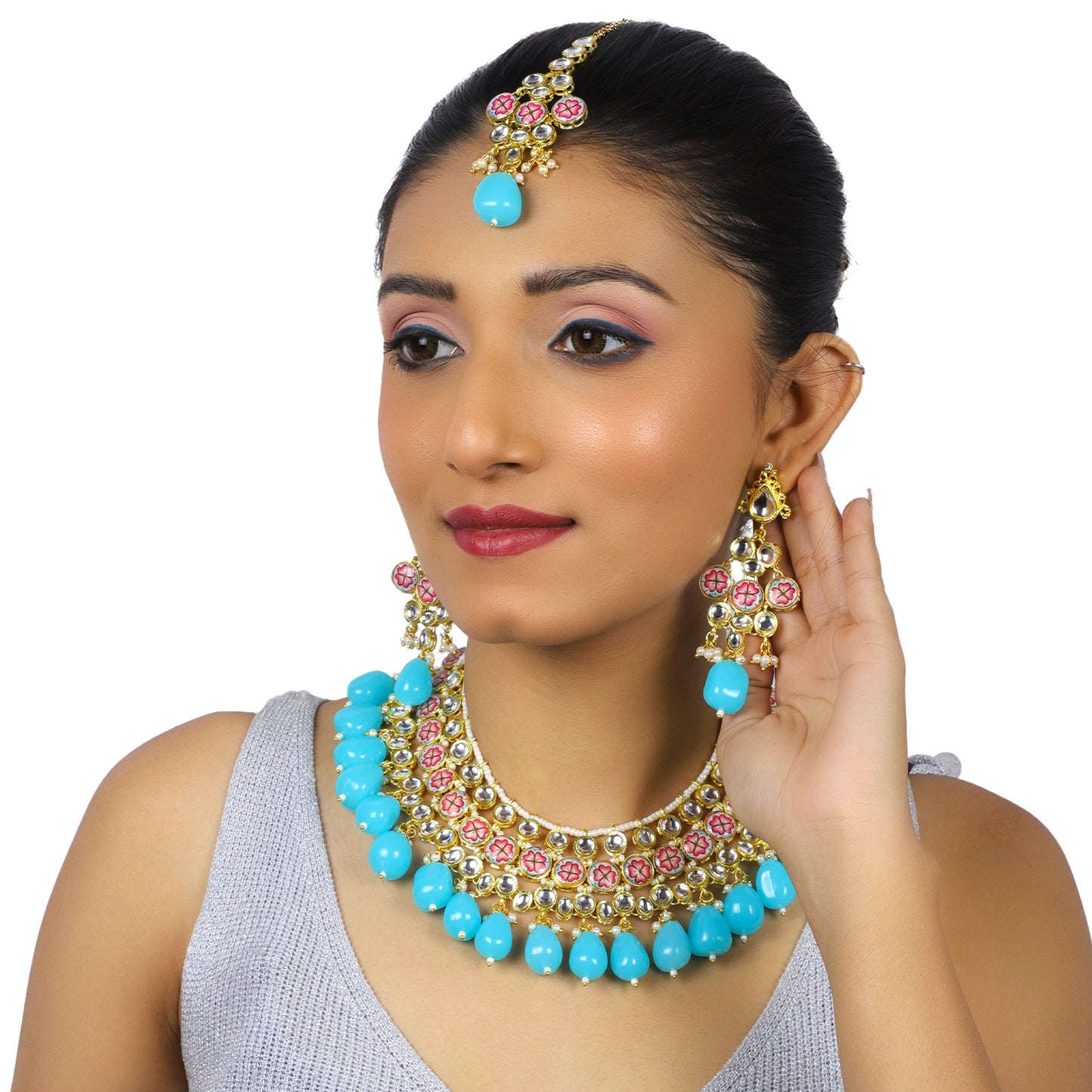 Kundan Floral Set (08-0438)