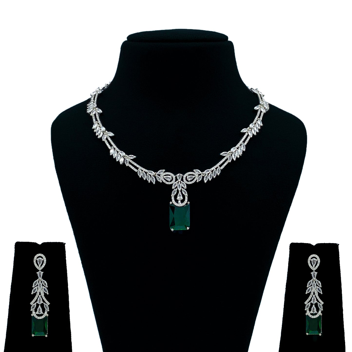 Baaniz Neelima AD Studded Necklace Set