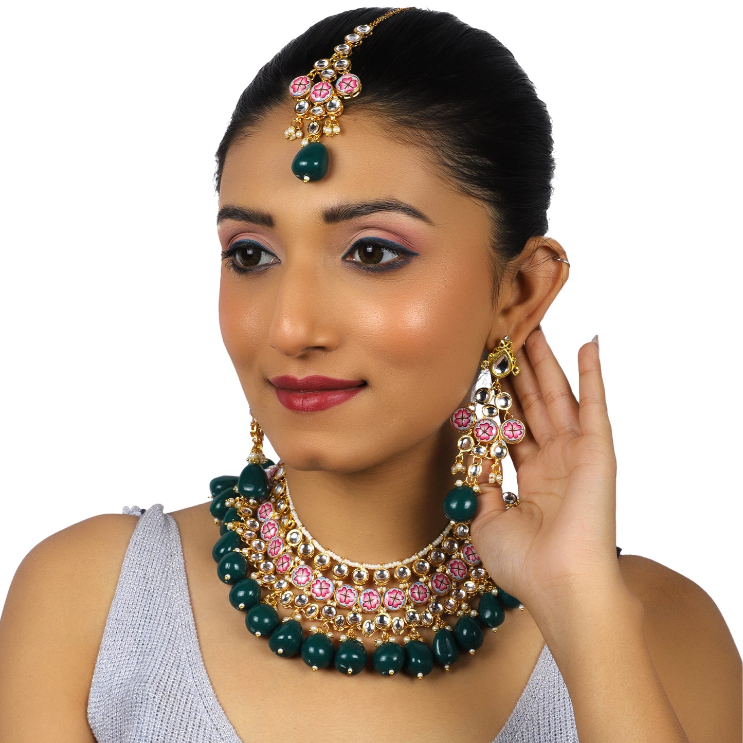 Kundan Floral Set (08-0438)