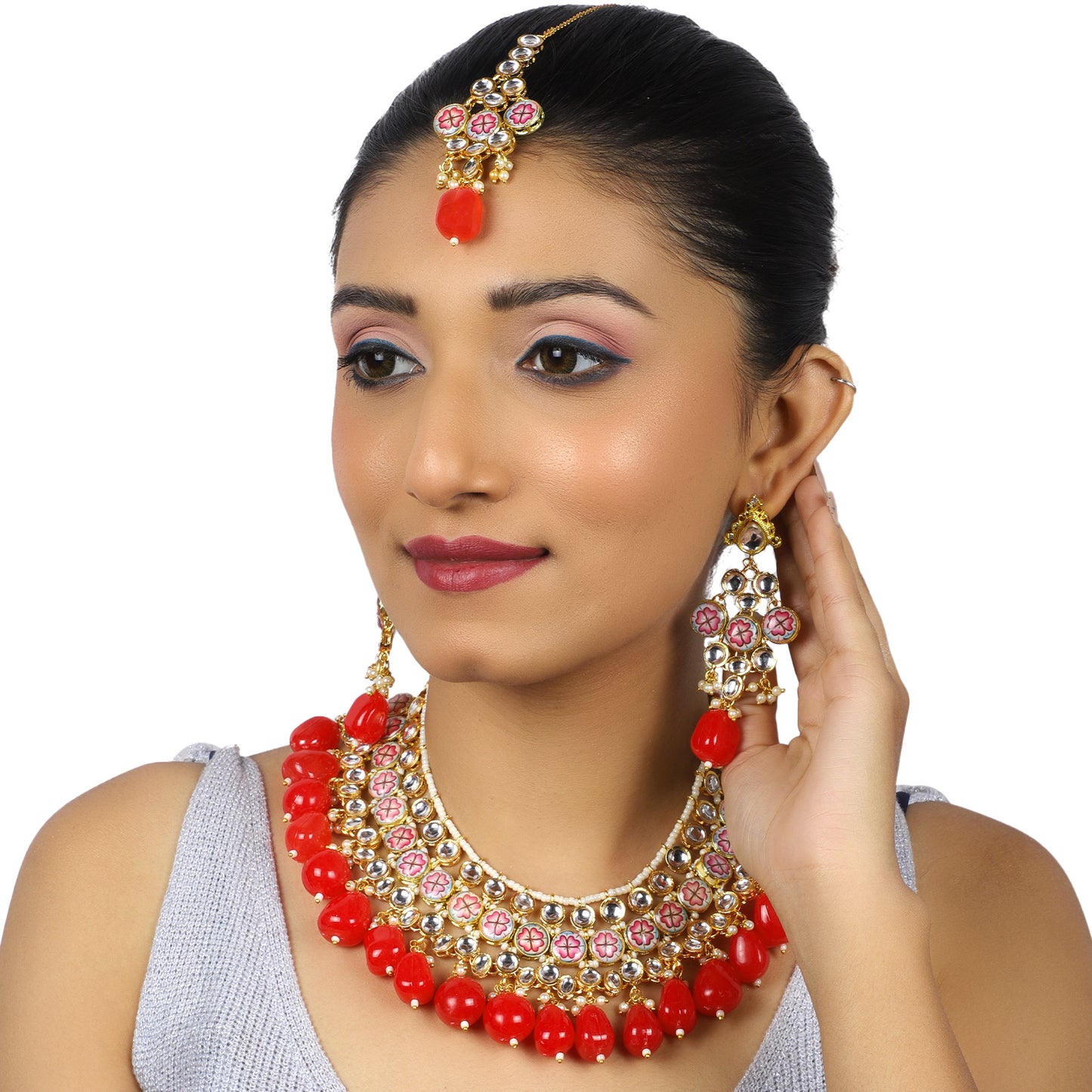 Kundan Floral Set (08-0438)