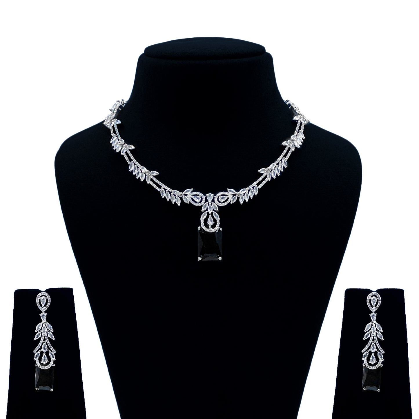 Baaniz Neelima AD Studded Necklace Set