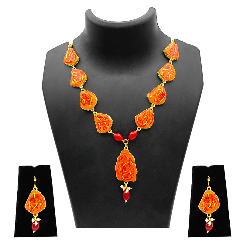 Sujwel Necklace Set with Earrings, for Girls and Women (08-0512)