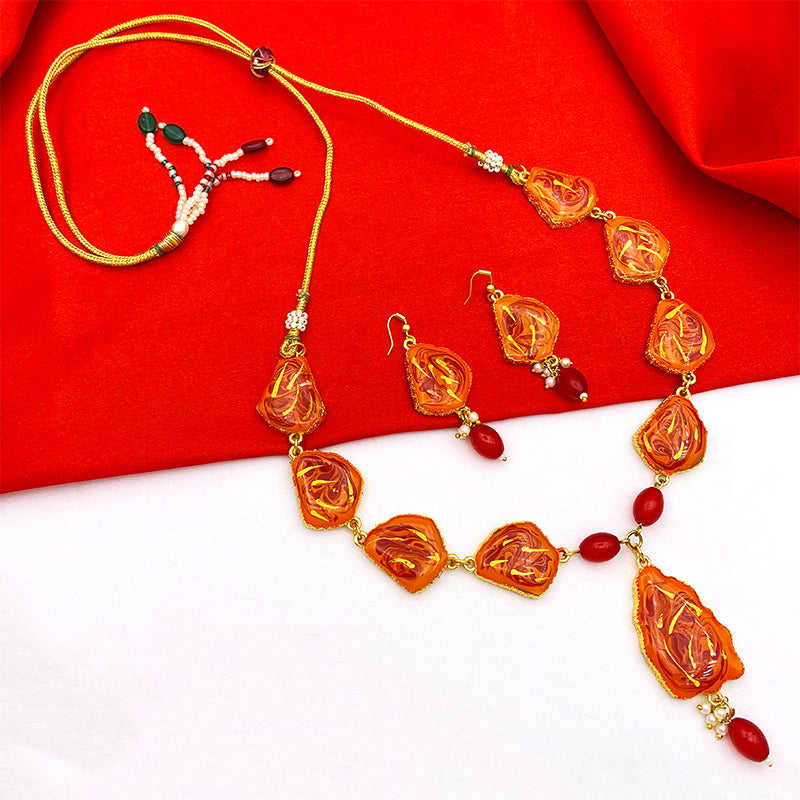 Sujwel Necklace Set with Earrings, for Girls and Women (08-0512)