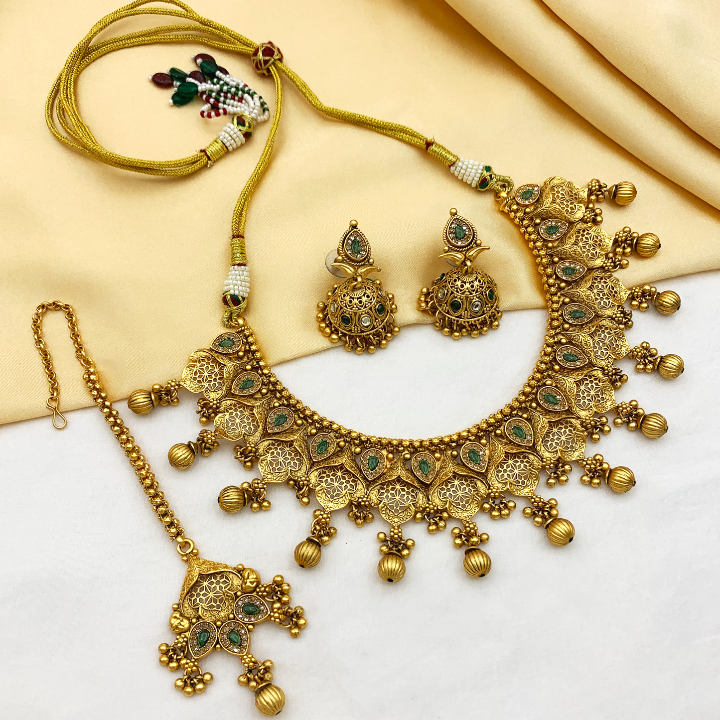 Sujwel Rajwadi Antique Copper Set (SUJ-LPN-63)