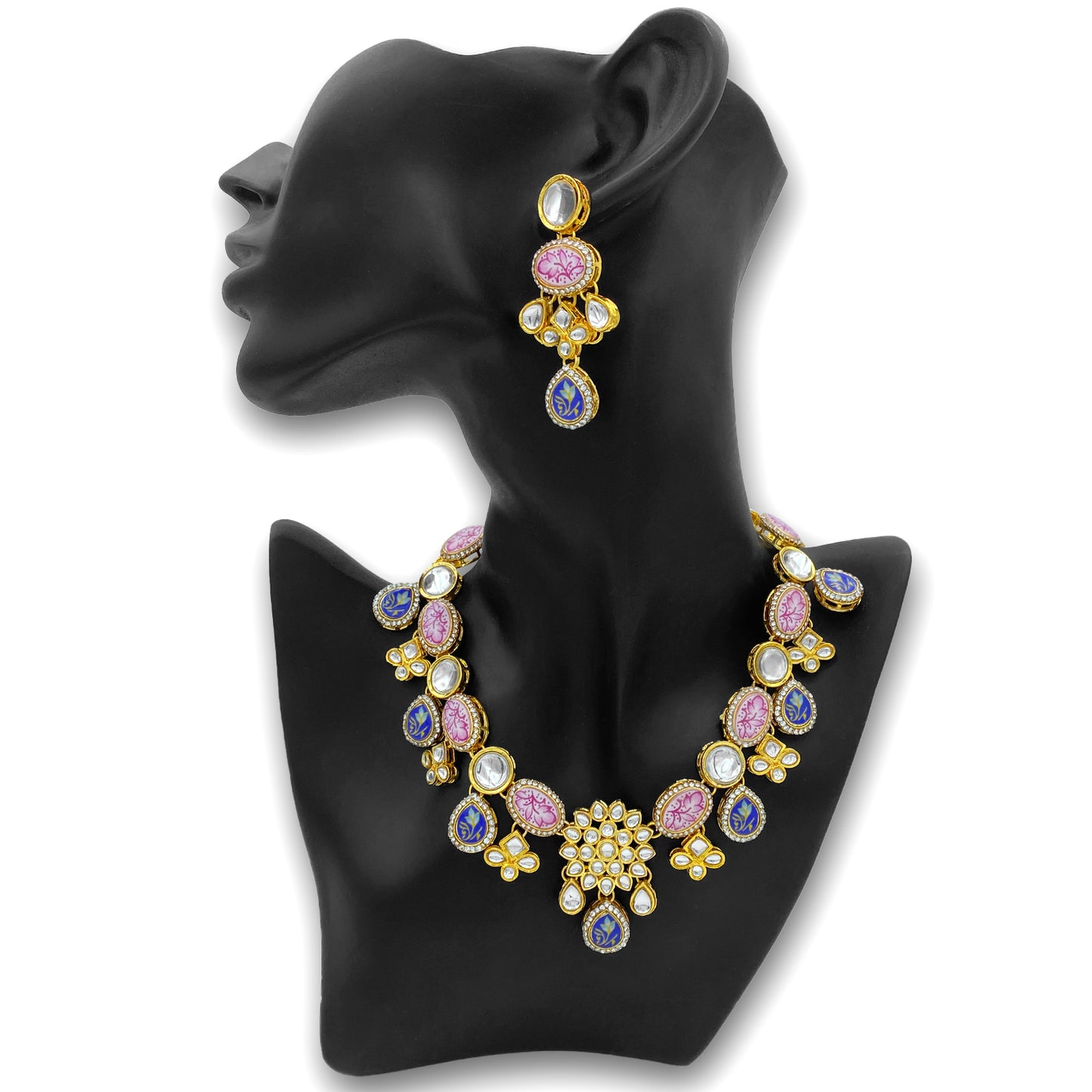 Kundan Stones Floral Set (08-0460)
