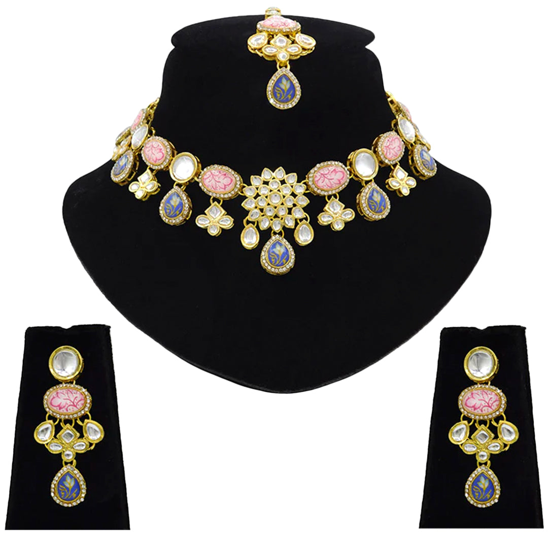 Kundan Stones Floral Set (08-0460)