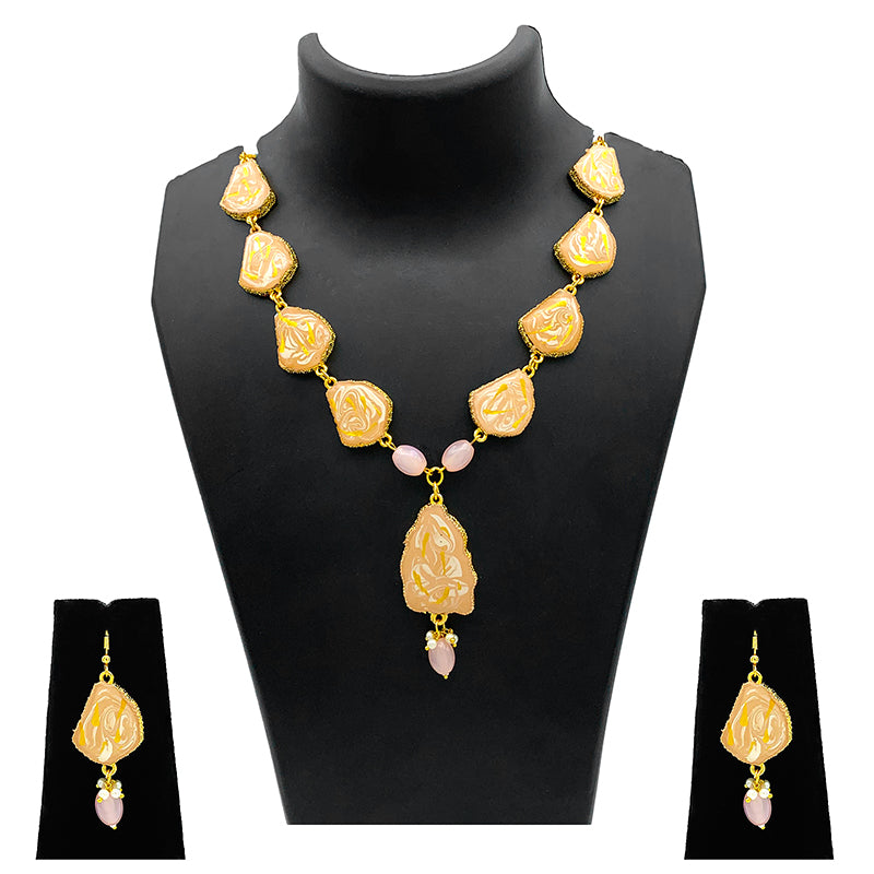 Sujwel Necklace Set with Earrings, for Girls and Women (08-0512)