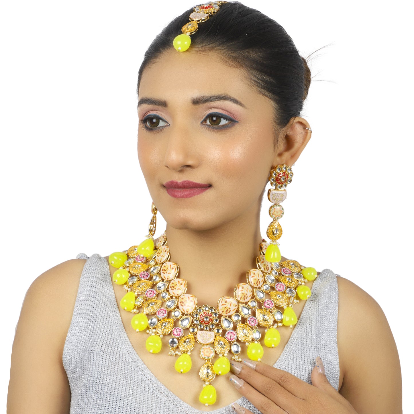 Kundan Floral Set (08-0448)