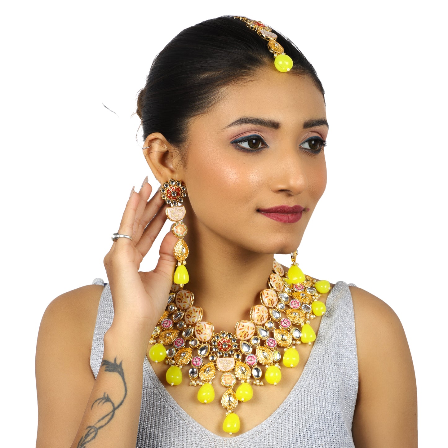 Kundan Floral Set (08-0448)