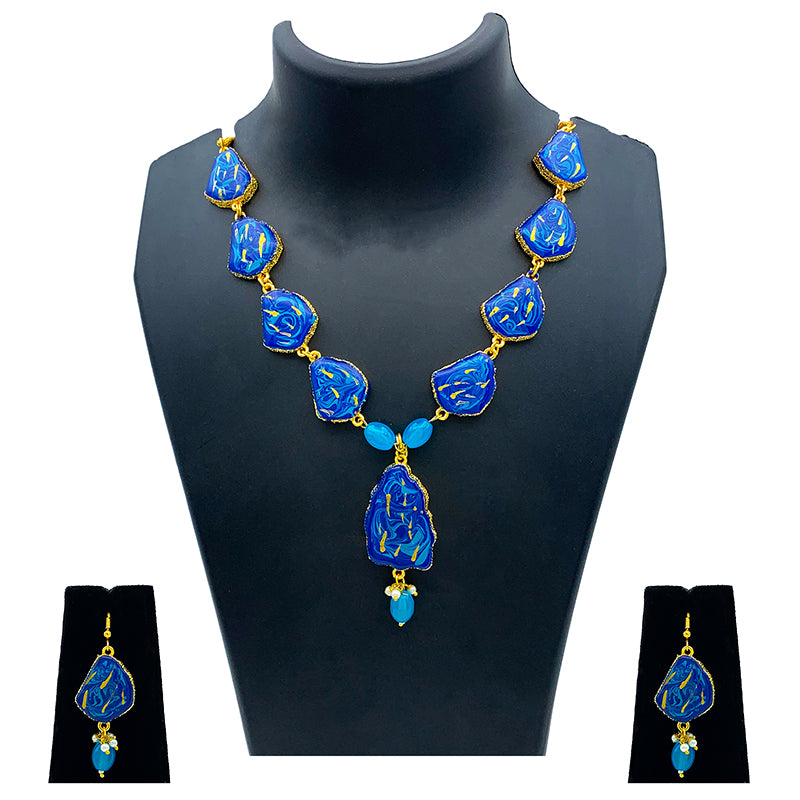Sujwel Necklace Set with Earrings, for Girls and Women (08-0512)