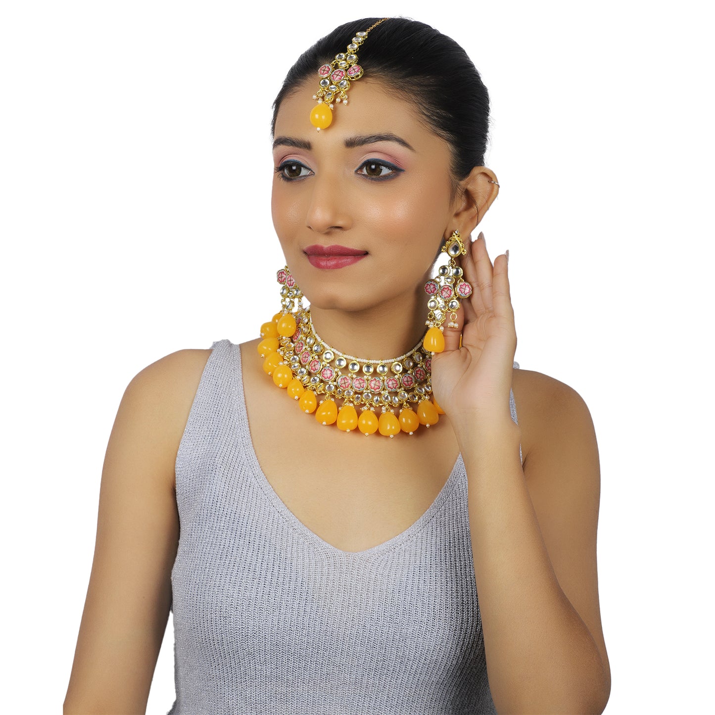 Kundan Floral Set (08-0438)