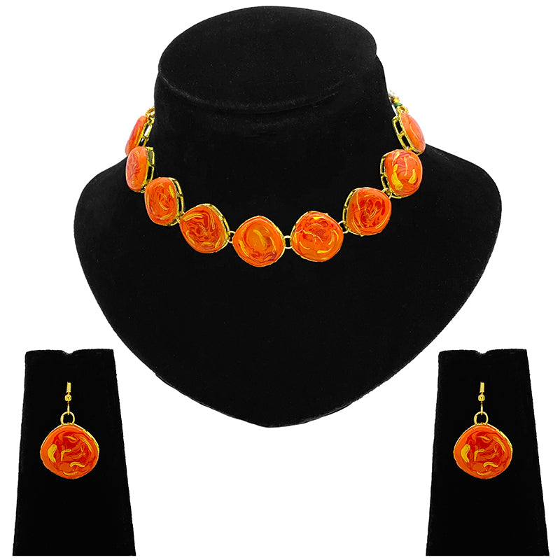 Sujwel Meenakari Necklace Set with Earrings, for Girls and Women (08-0511)
