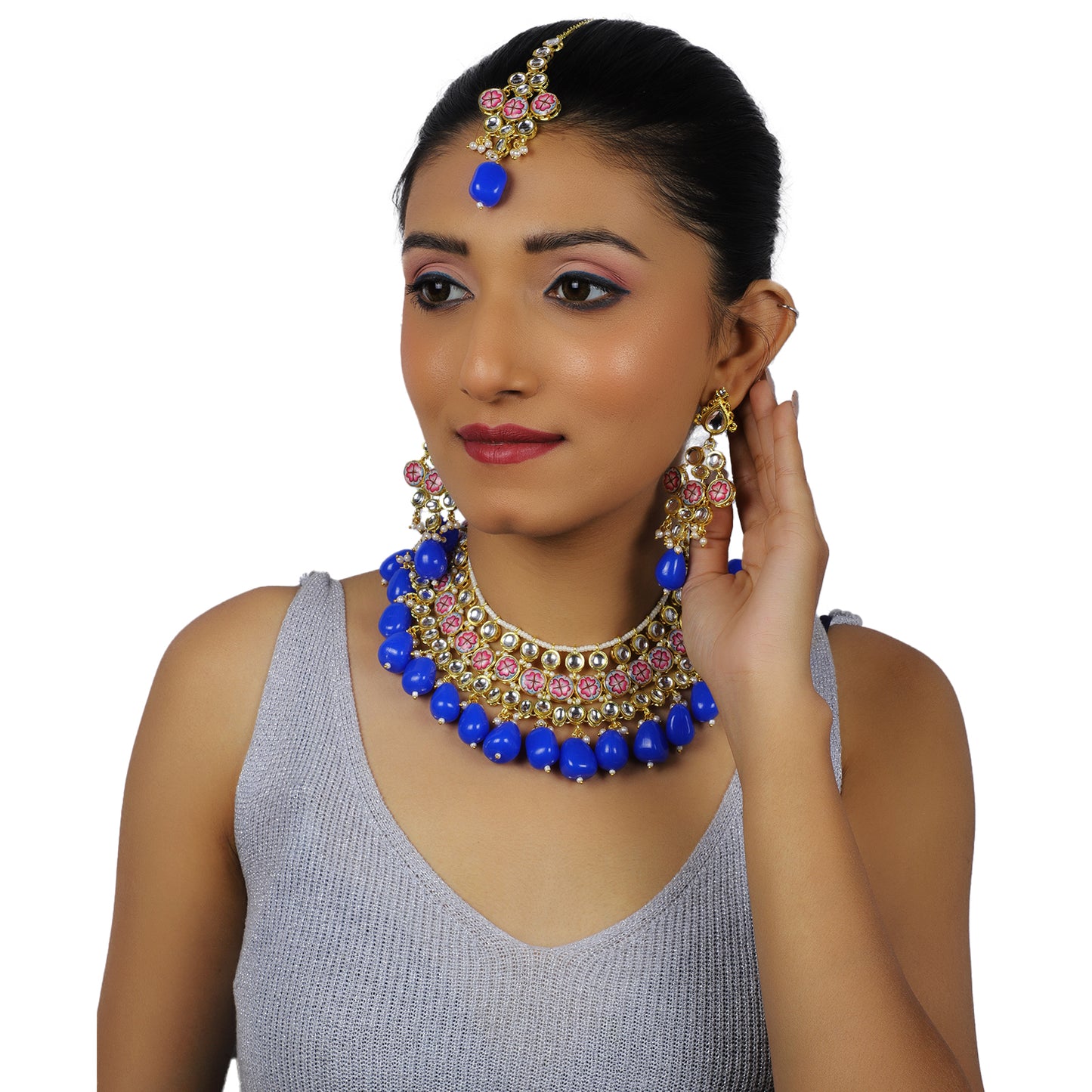 Kundan Floral Set (08-0438)