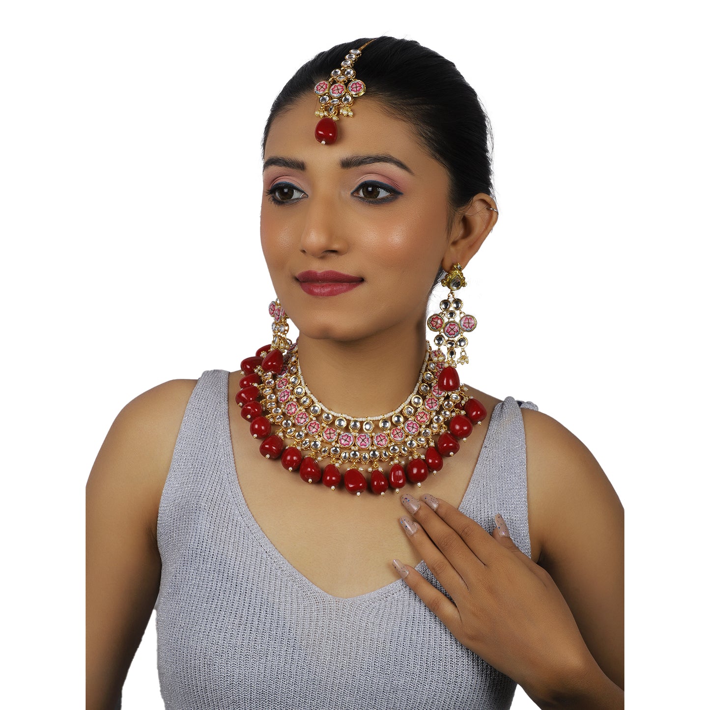Kundan Floral Set (08-0438)