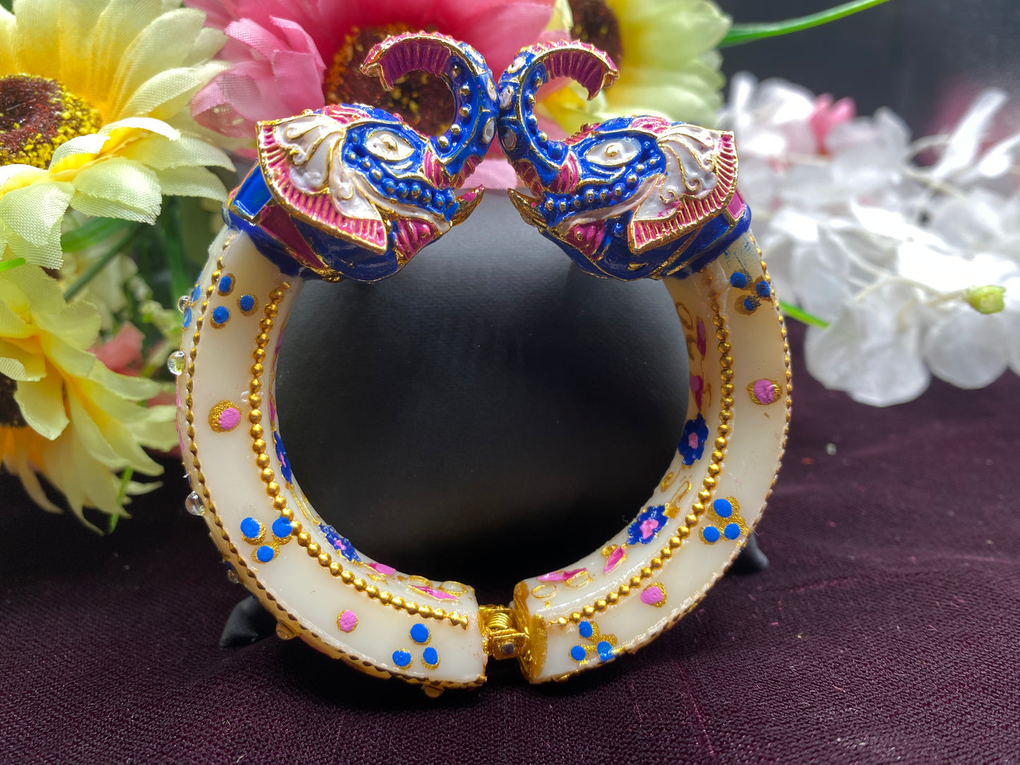 Elephant Antique Gold Plated Bangles for Women (SUJ11-0101)