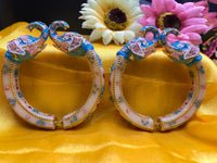 Thumbnail for Sujwel Jewellery Elephant Antique Gold Plated Bangles for Women