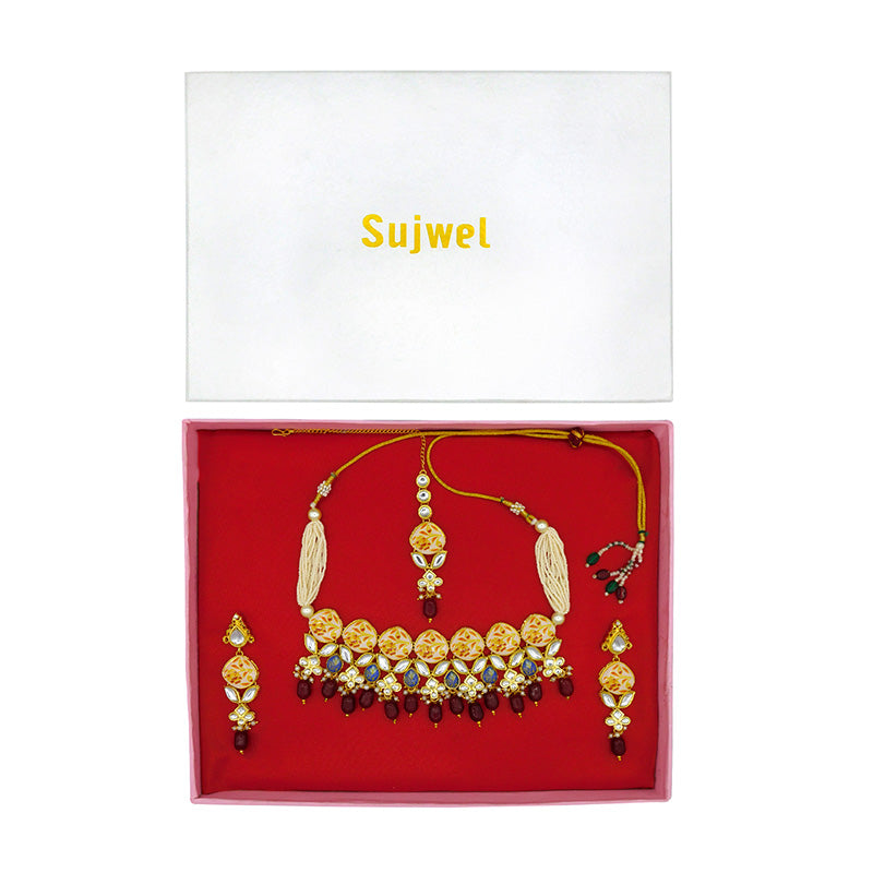 Kundan Painting Floral Set (08-0281)