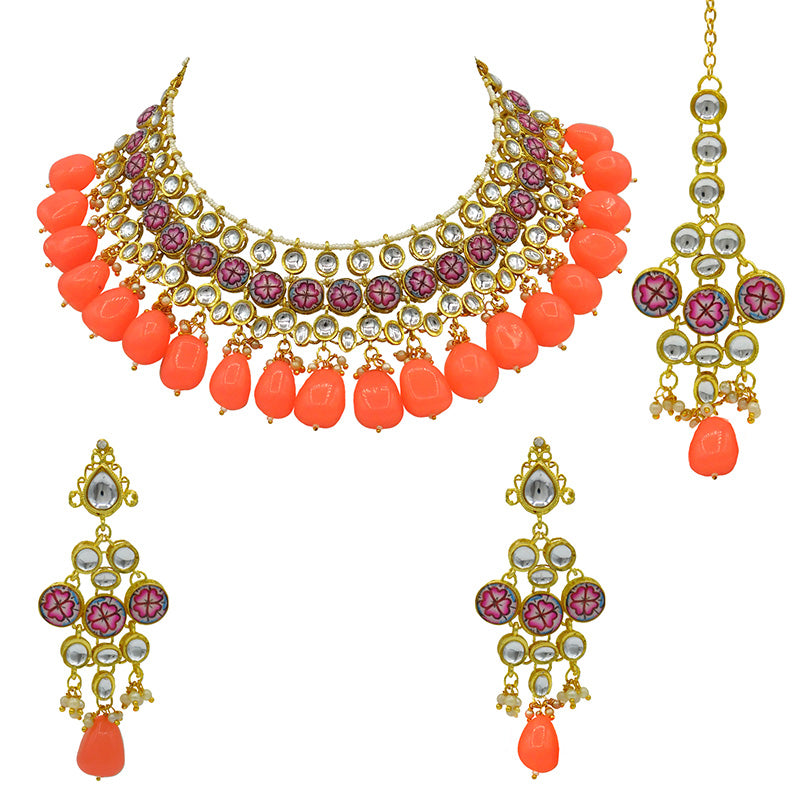 Kundan Floral Set (08-0438)