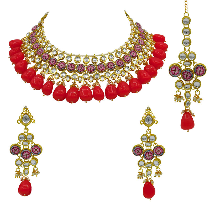 Kundan Floral Set (08-0438)