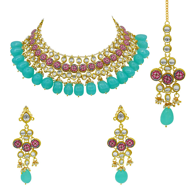 Kundan Floral Set (08-0438)