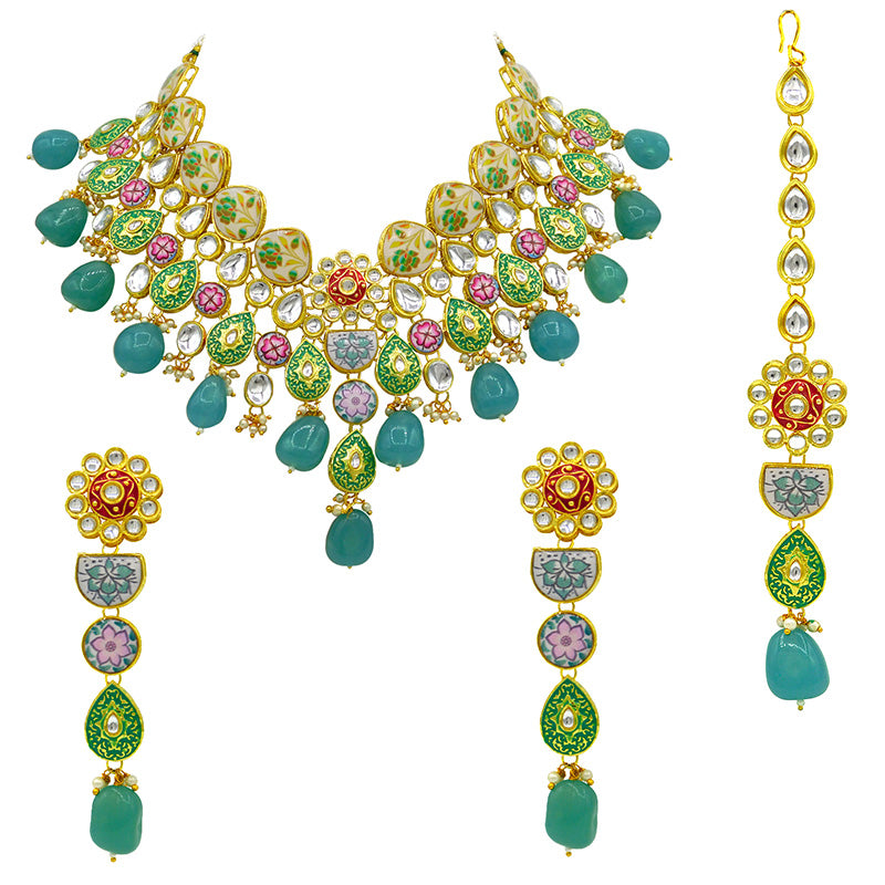 Kundan Floral Set (08-0448)