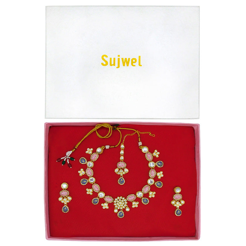 Kundan Stones Floral Set (08-0460)