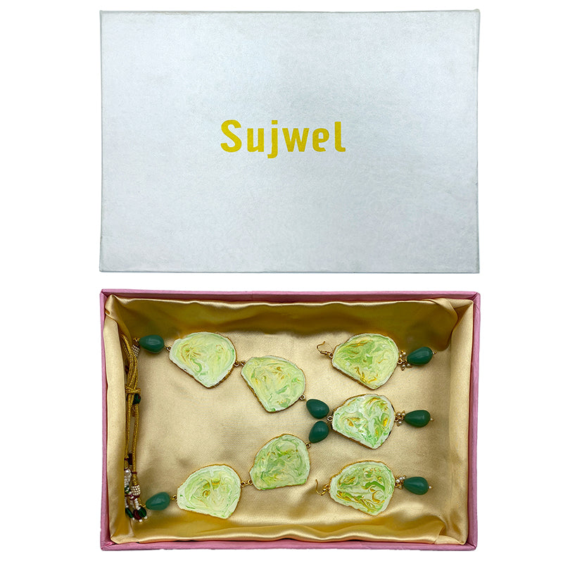 Sujwel Necklace Set with Earrings, for Girls and Women (08-0498)