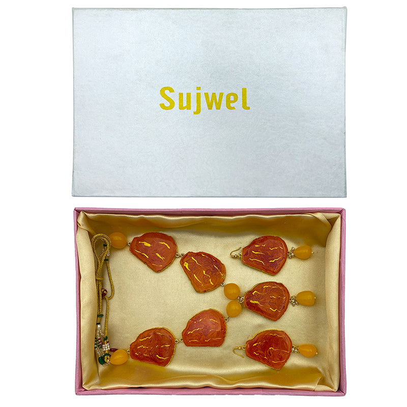 Sujwel Necklace Set with Earrings, for Girls and Women (08-0498)
