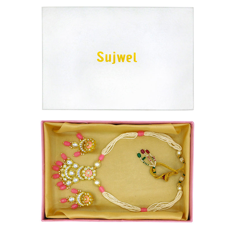 Sujwel Kundan Meenakari Mala Set (08-0484)